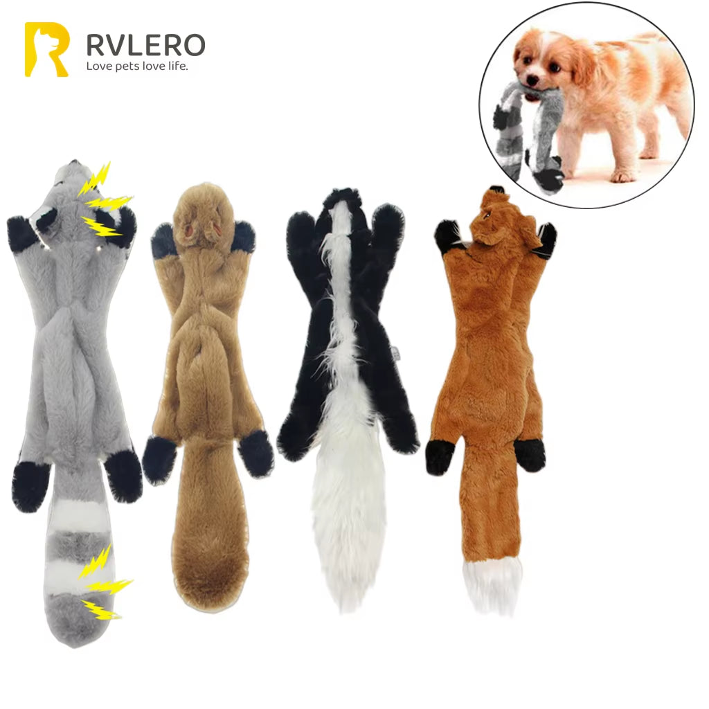 Funny Simulated Animal No Stuffing Dog Toy with Squeakers Durableplush Dog Chew Toy Crinkle Pet Squeak Toy Pet Supplies