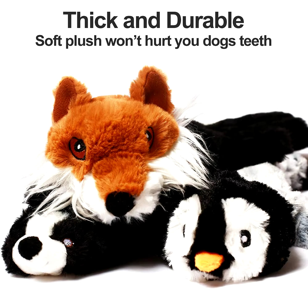 Funny Simulated Animal No Stuffing Dog Toy with Squeakers Durableplush Dog Chew Toy Crinkle Pet Squeak Toy Pet Supplies