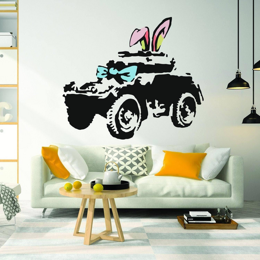 Urban Style Armored Vehicle, Cool Wall Decal Sticker Art, Aesthetic Room Décor