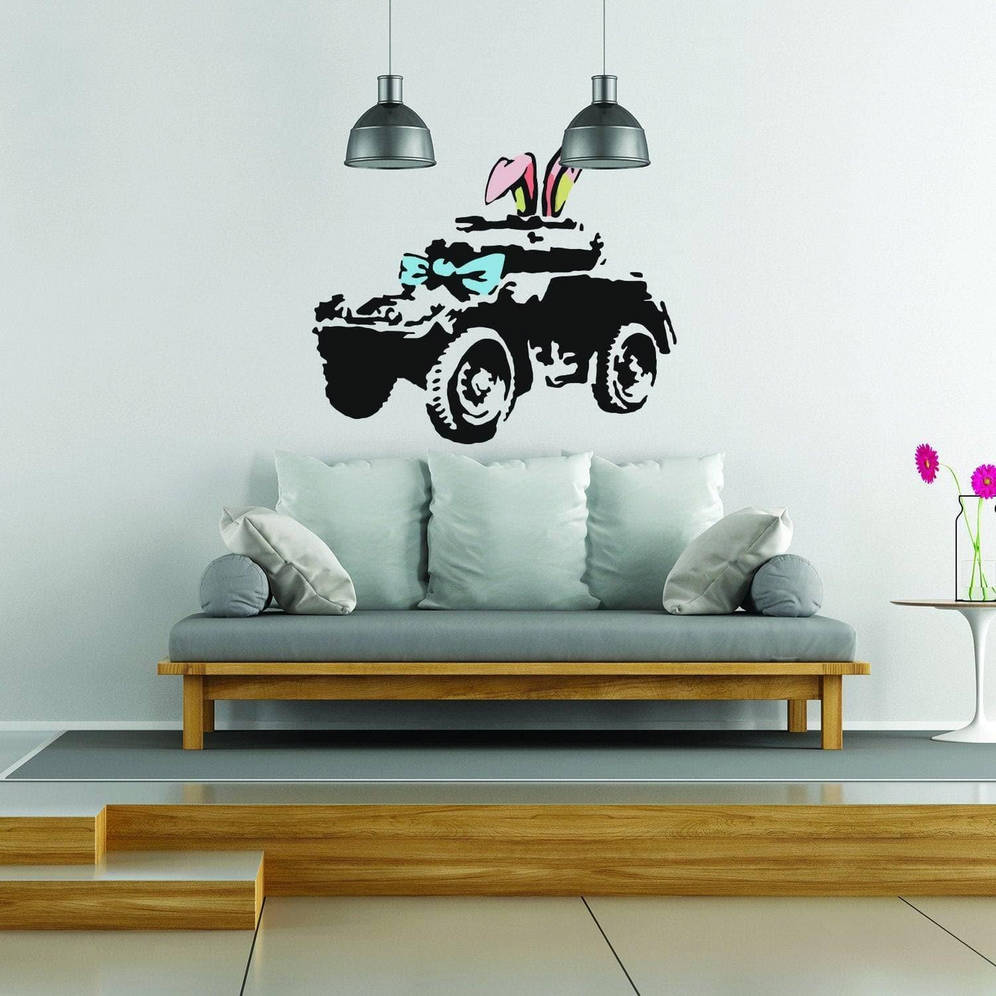 Urban Style Armored Vehicle, Cool Wall Decal Sticker Art, Aesthetic Room Décor