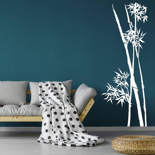 Bamboo Wall Art Decal, Paradise Wall Sticker, Tropical Bamboo Mural