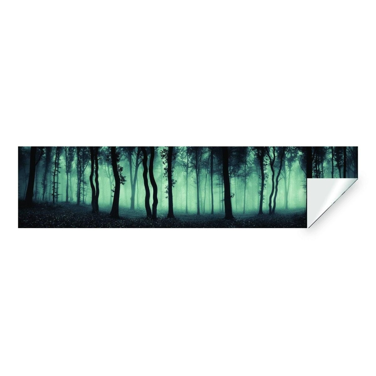 Enchanted Forest NightScenery Mural: Foggy Tree Wall Art Decor