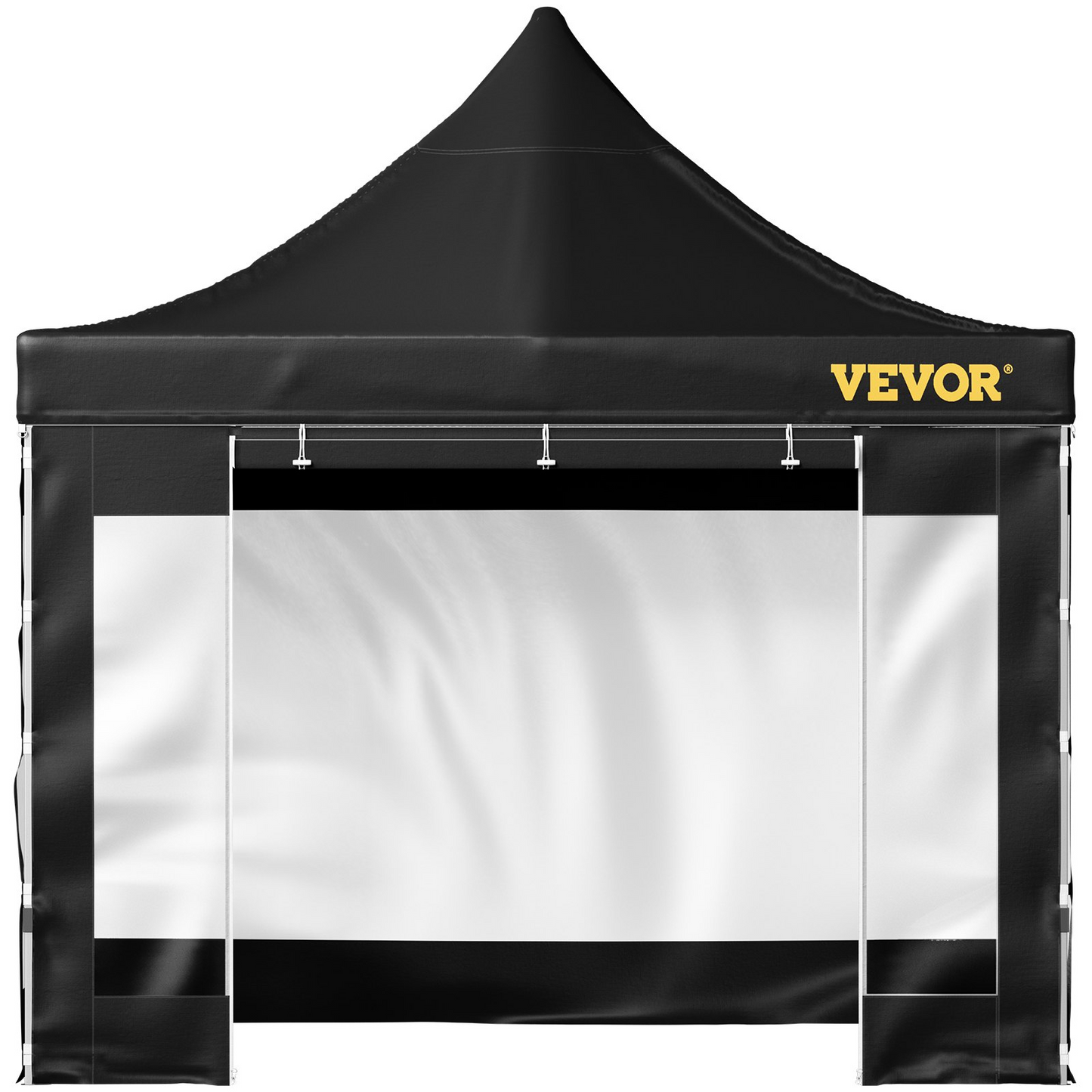 VEVOR Pop Up Canopy Tent, 10 x 10 FT, Outdoor Patio Gazebo Tent with Removable Sidewalls and Wheeled Bag, UV Resistant Waterproof Instant Gazebo Shelter for Party, Garden, Backyard, Black