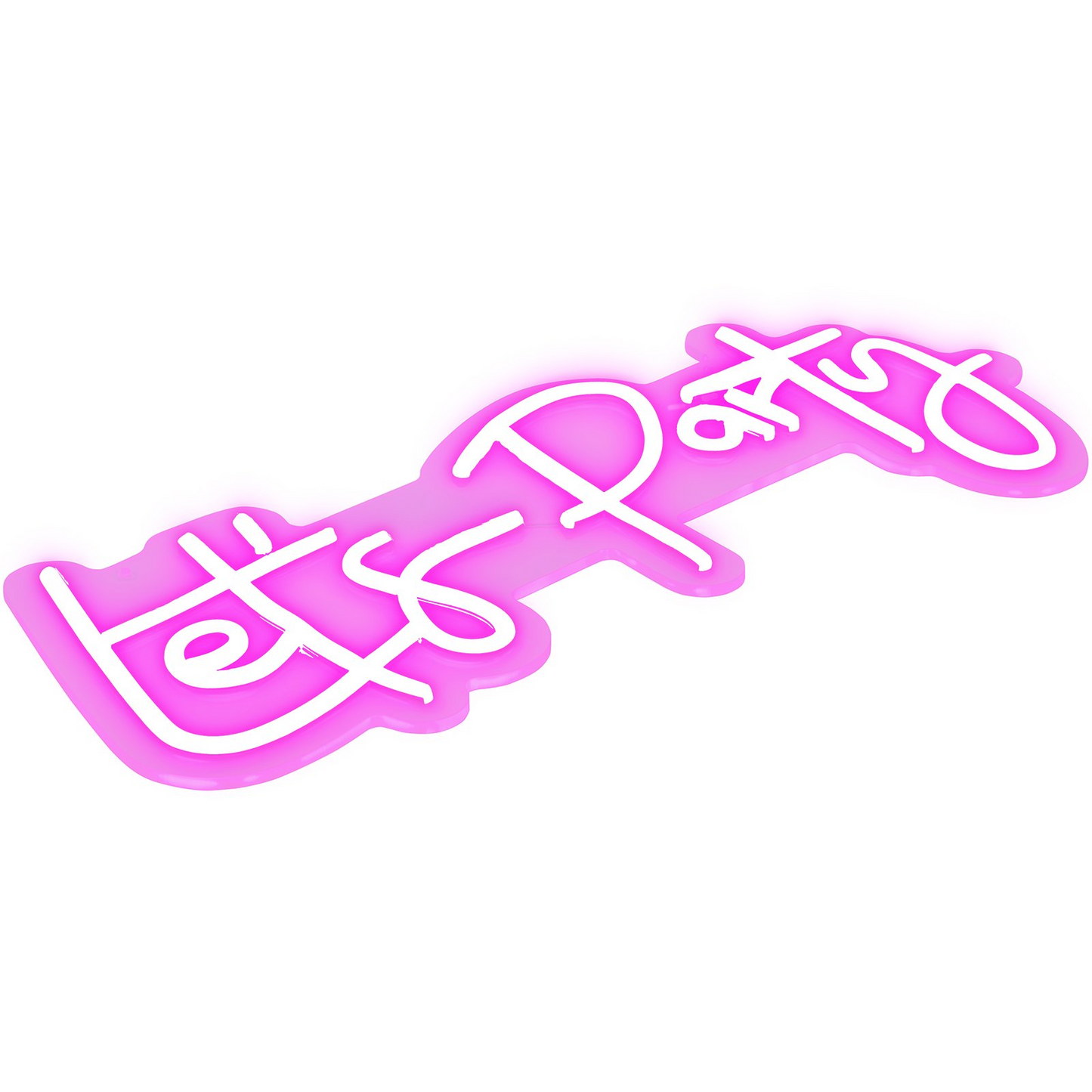 VEVOR Let's Party Neon Sign, 23"X10" Neon Sign for Wall Decor, Adjustable Brightness Pink Neon Light Sign with Remote Control and Power Adapter, for Party/Wedding Celebration/Home Decoration