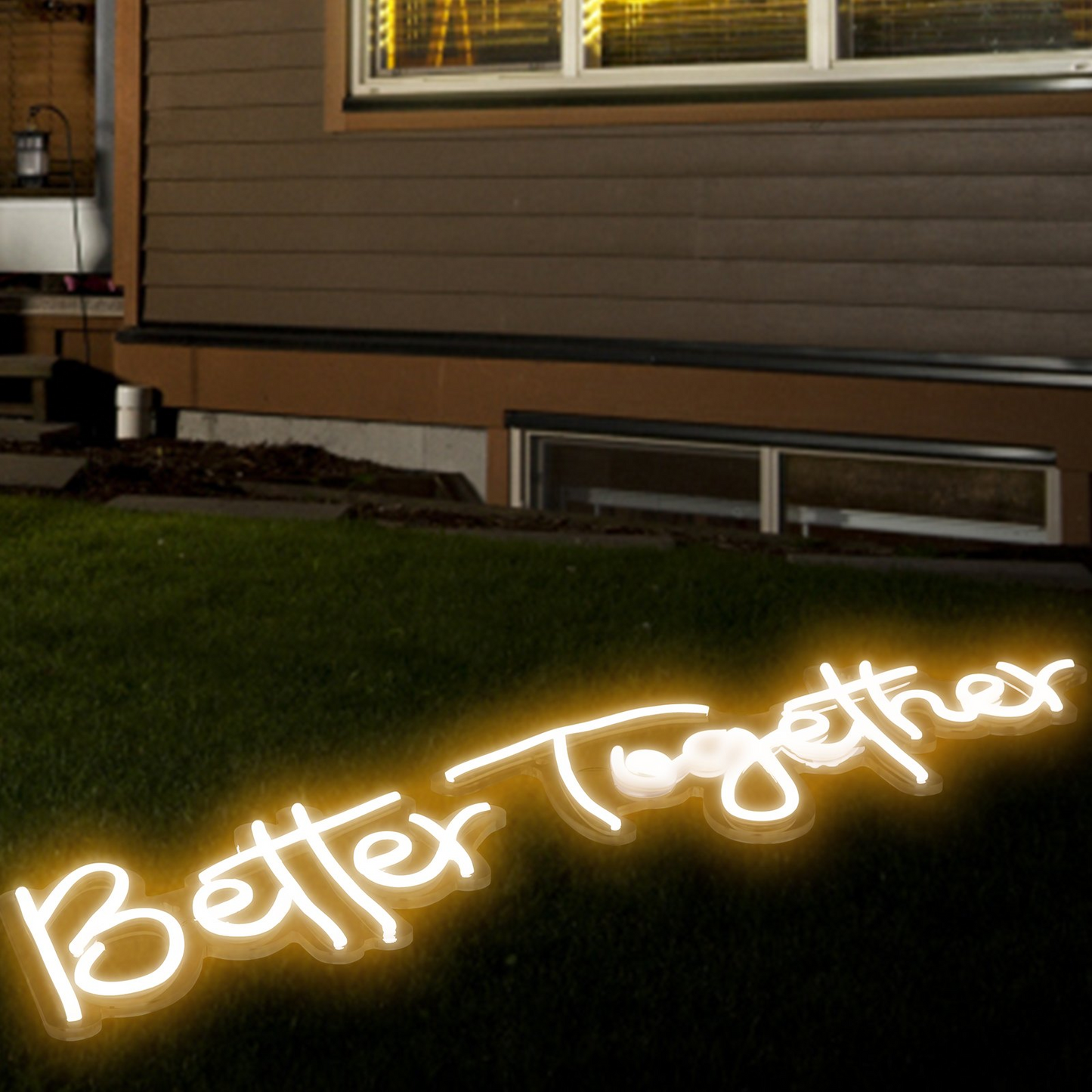 VEVOR Better Together Neon Sign, 24" x 10" + 17" x 9" Warm White LED lights Sign, Adjustable Brightness with Remote Control and 12V Power Adapter, Used for Home, Party, Wedding, and Bar Decoration