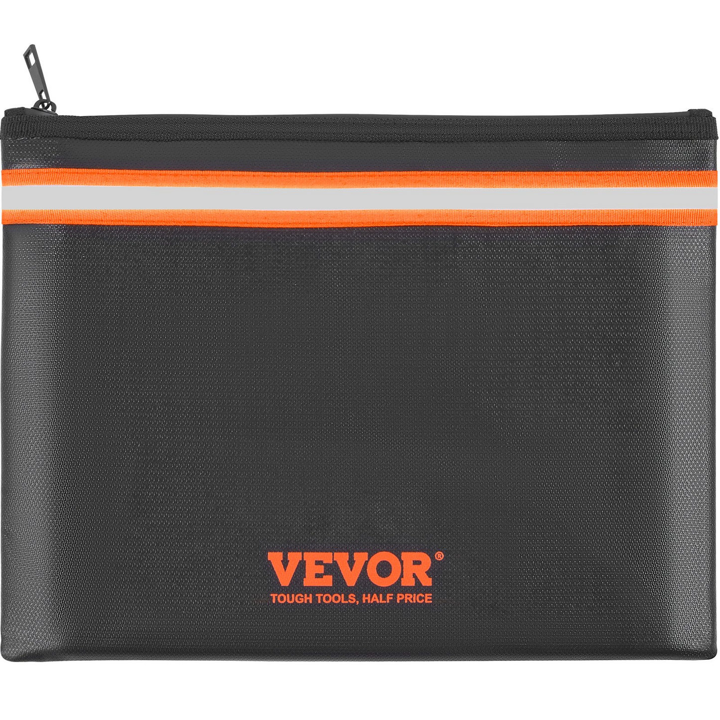 VEVOR Fireproof Document Bag, 13.4"x10" Fireproof Money Bag 2000℉, Fireproof and Waterproof Bag with A Card Pocket, Zipper, and Reflective Strip, for Money, Documents, Jewelry and Passport