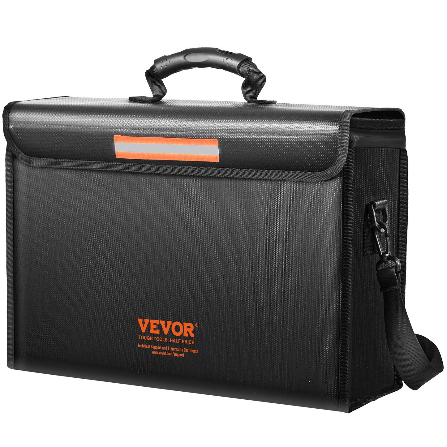 VEVOR Fireproof Document Box, Fireproof Document Bag  2000℉, 3-layer Folding Fireproof and Waterproof File Box 15.35x12.4x13.98 inch with Zipper, for Money, Documents, Jewelry and Passport