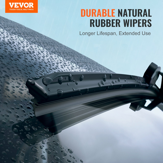 VEVOR 28" Rubber Wiper Blades, 71 cm Universal Replacement Wind Shield Wiper