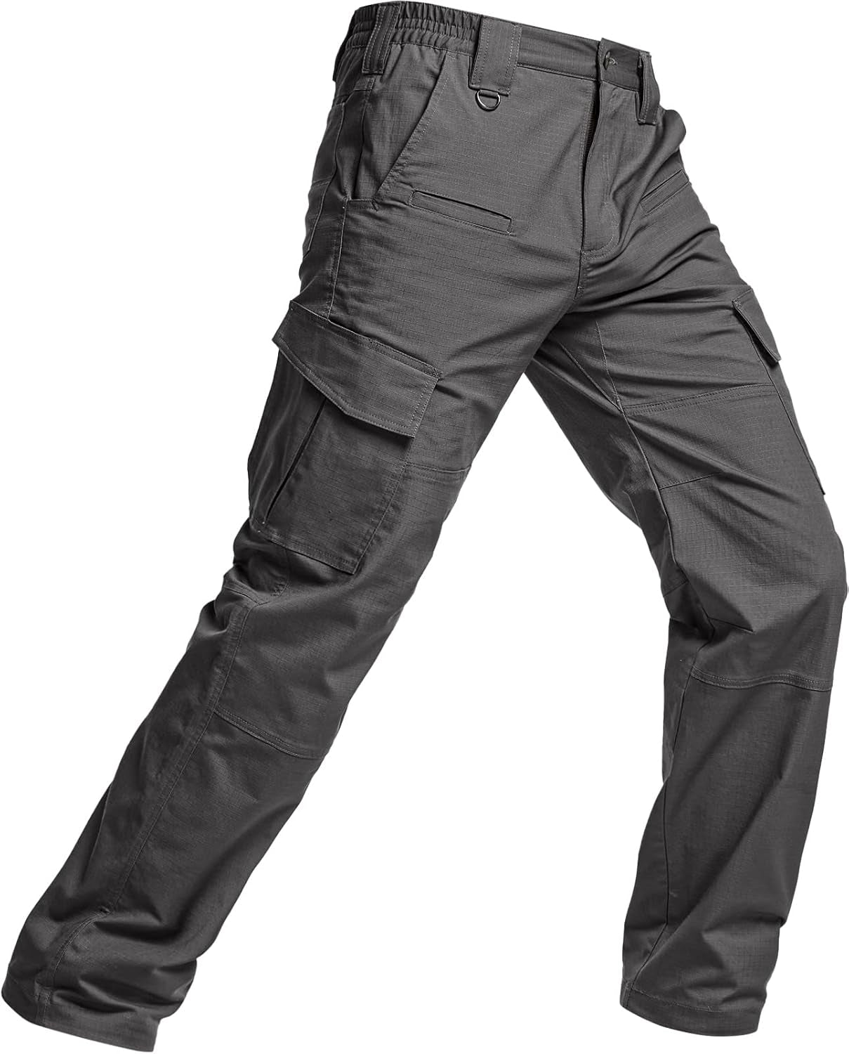 Men'S Flex Ripstop Tactical Pants, Water Resistant Stretch Cargo Pants, Lightweight EDC Hiking Work Pants