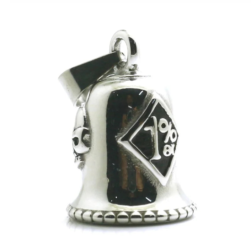 Biker Motorcycle Bell Pendant with Stainless Steel Chain