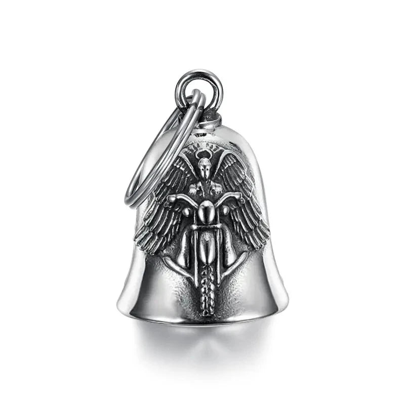 Biker Motorcycle Bell Pendant with Stainless Steel Chain