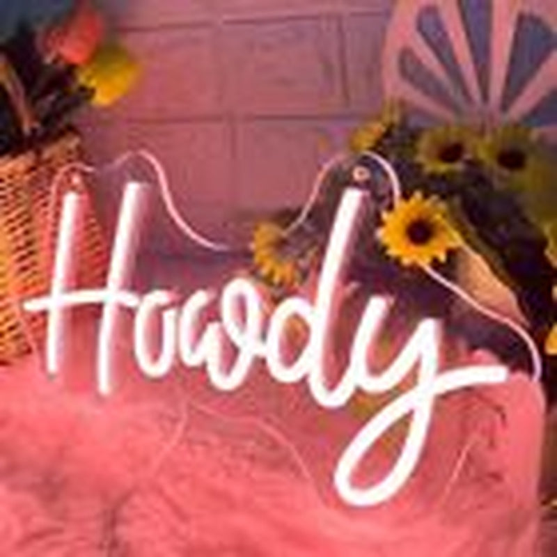 Neon Sign Hello Cowboy Neon Light for Wall Decor USB Powered LED Light Howdy